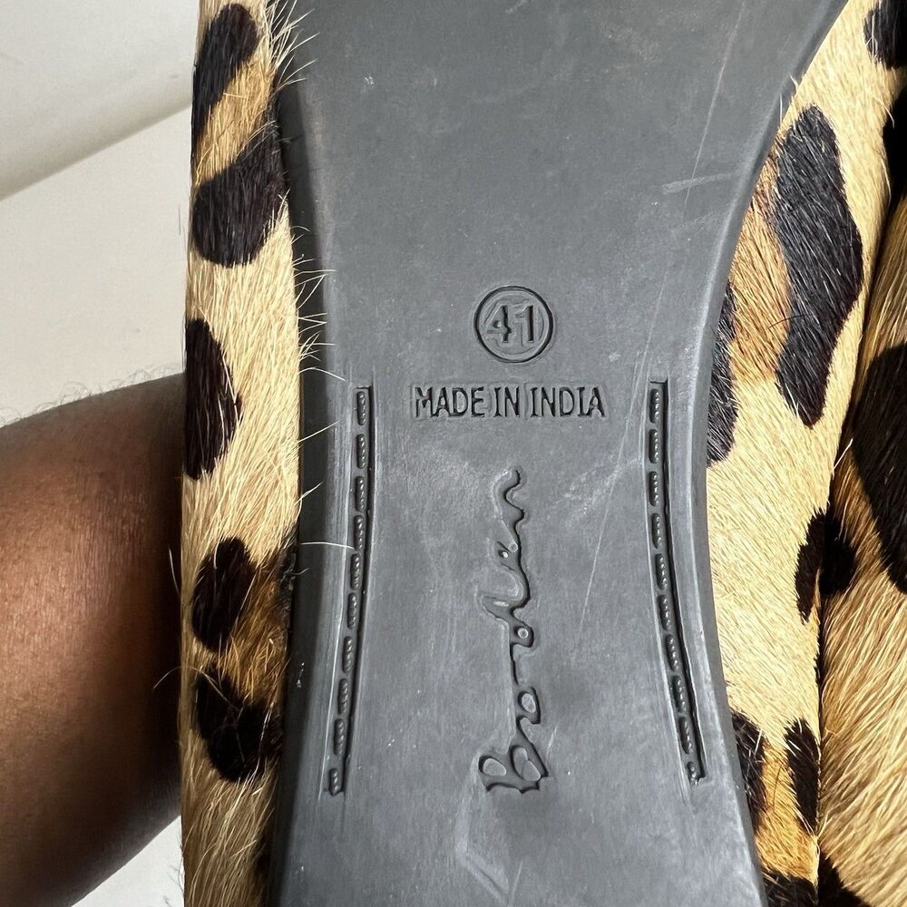 Boden Shoes Flat Leopard Print Calf-Hair Ballet Casual Size 41 - Picture 10 of 10